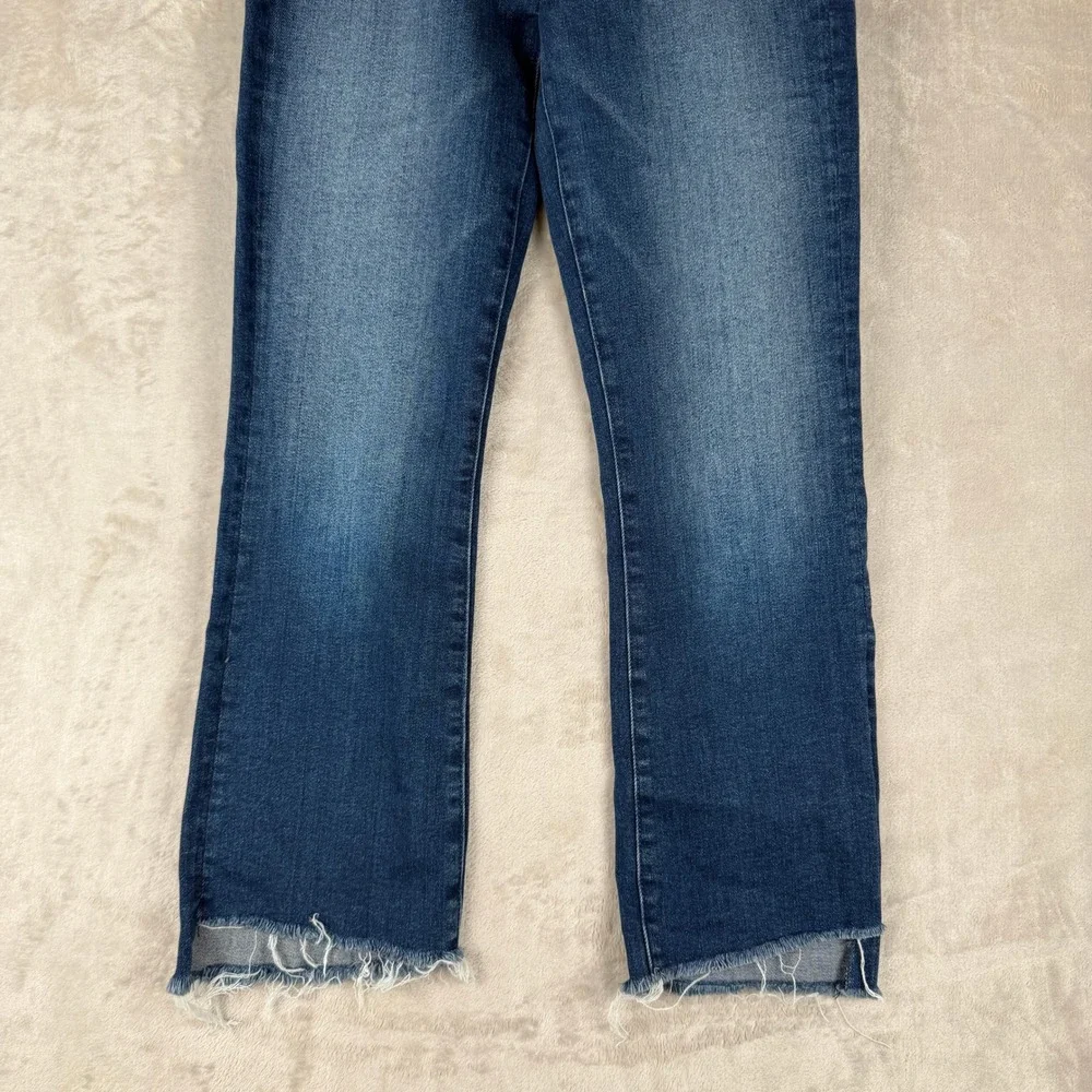 Mother Denim High Rise Straight Leg‎ Jeans Blue Raw Chewed Hem Size 26